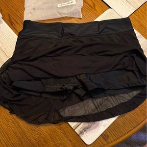 Black Ruffled Swim Shirt w Shorts NWT